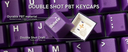 Womier Purple Cube Jade Cherry Doubleshot PBT Keycaps