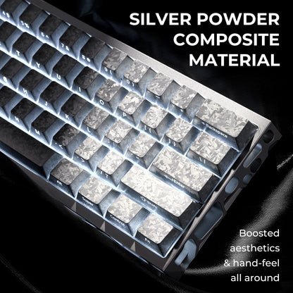 Womier Silver Forged Carbon Side Backlit Cherry Keycaps
