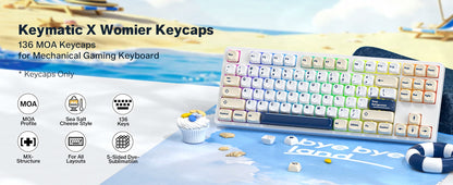 Womier Ceramic Coated Sea Salt Cheese MOA PBT Keycaps
