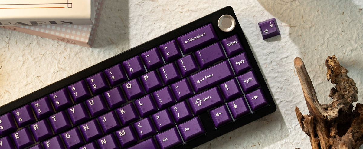 Womier Purple Cube Jade Cherry Doubleshot PBT Keycaps