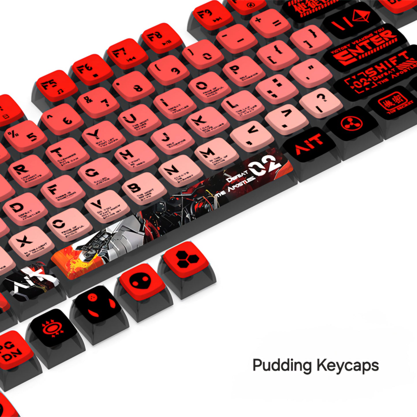 Asuka Unit 2  High Quality PBT PC OEM Bottom Backlit Pudding Keycaps