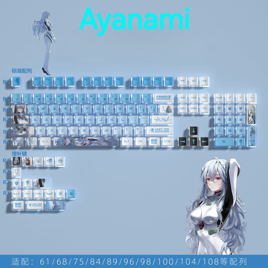 Ayanami High Quality PBT PC OEM Bottom Backlit Pudding Keycaps