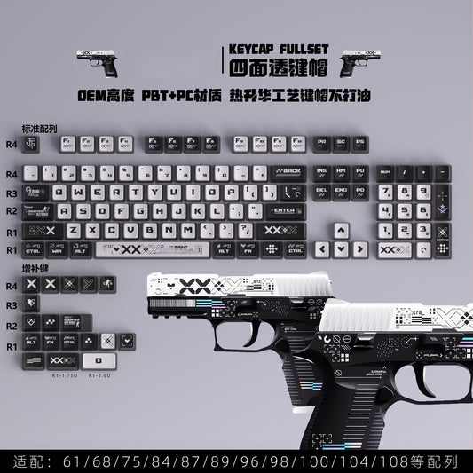 Counter Strike Paint Stream High Quality PBT-PC OEM Bottom Backlit Pudding Keycap