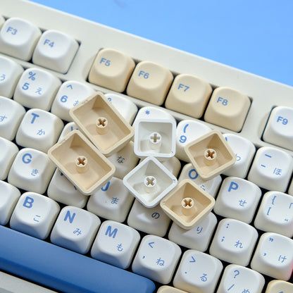 Soy Milk Japanese MOA PBT Keycaps
