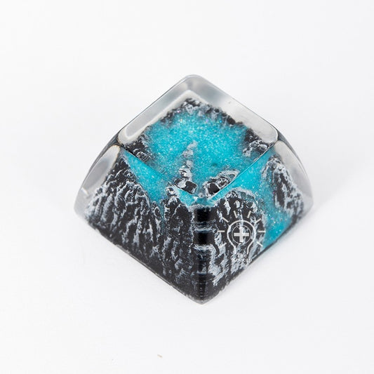 Snow Mountain Shinethrough Resin Artisan Keycap