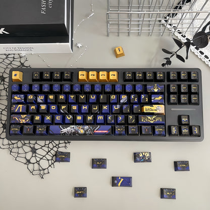 Banshee Project RX-O Gundam Quality Metallic Paint Cherry PBT Keycaps