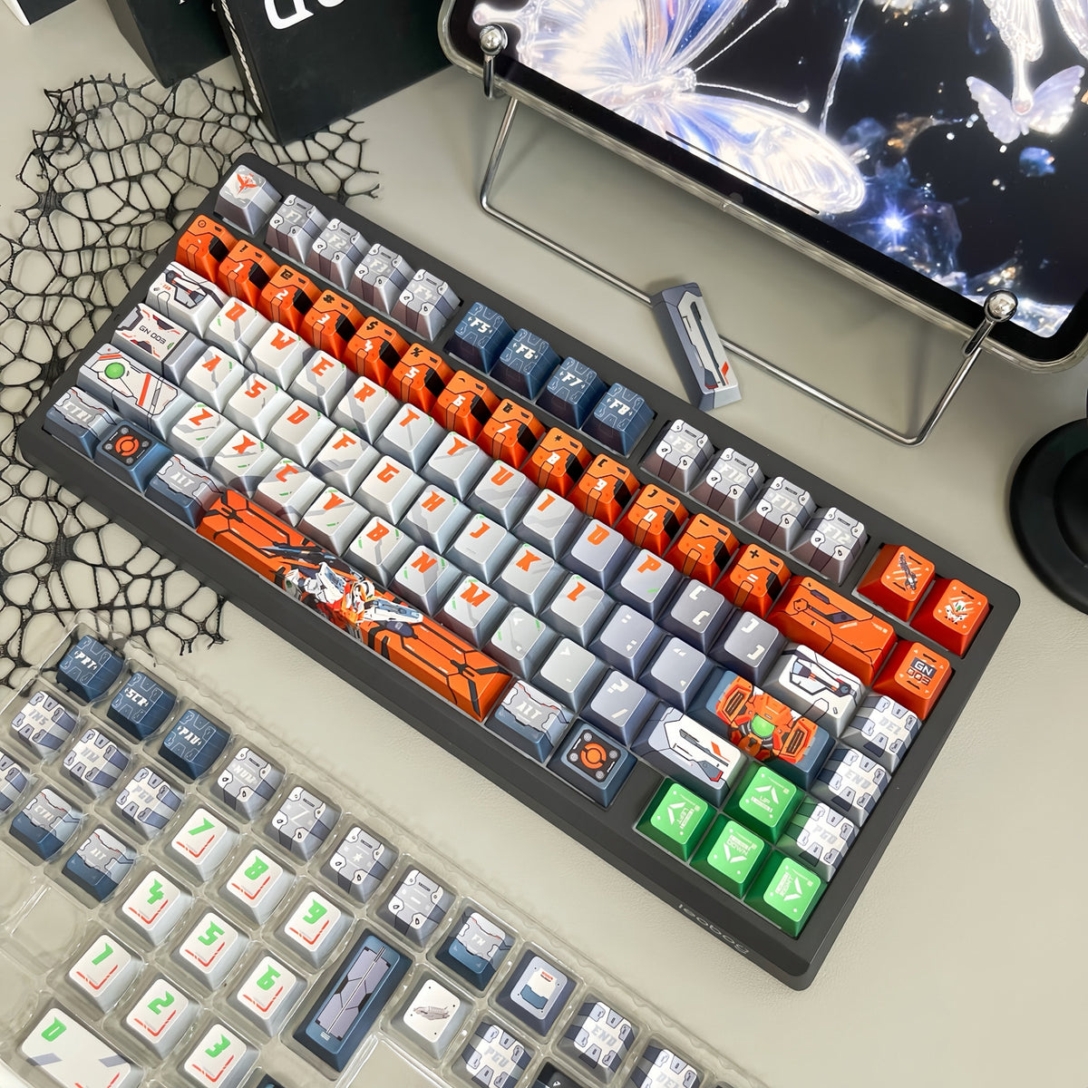 Archangel Gundam Quality Metallic Paint Cherry PBT Keycaps