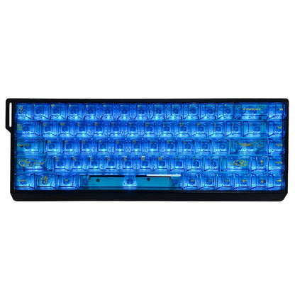 Red & Blue Samurai Transparent Cherry Keycaps