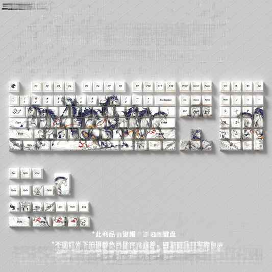 Eight Horses Side Backlit Dual Legends Keycaps READ DESCRIPTION