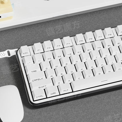 Minimal White Thick 1.8mm Side Backlit Cherry PBT Keycaps