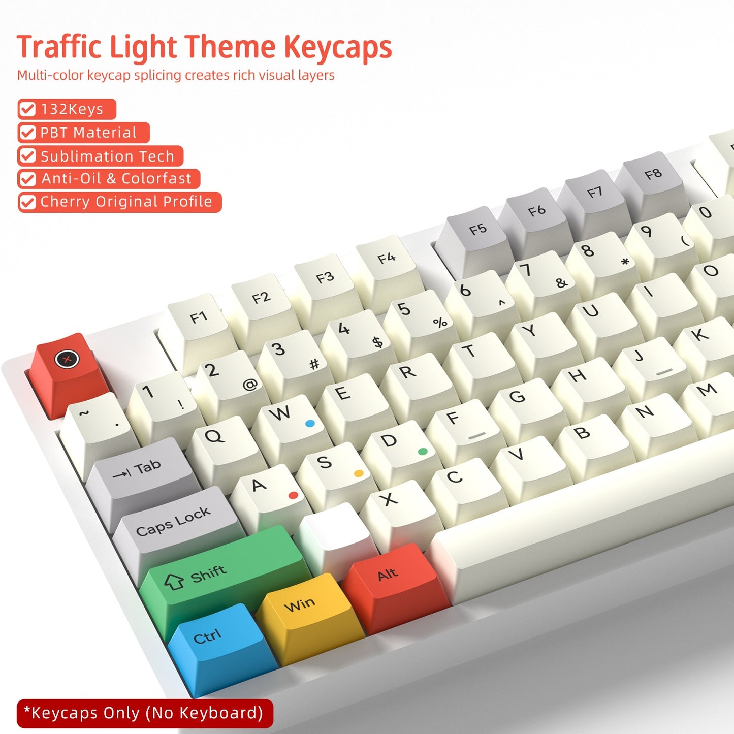 Traffic Lights Cherry Dye Sub PBT Keycaps