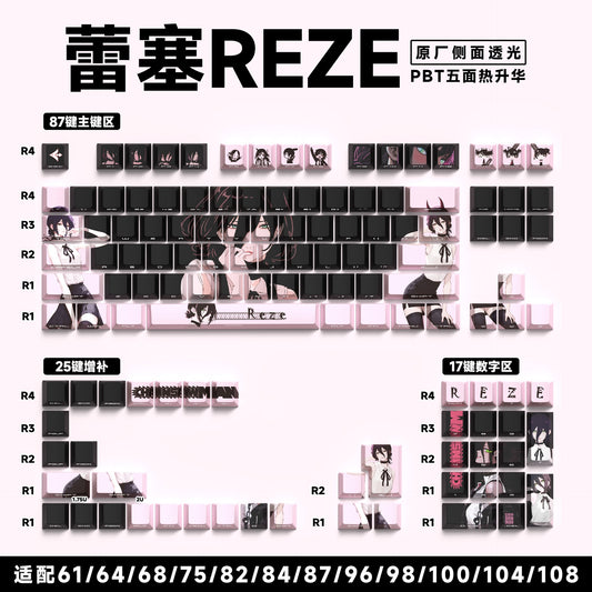 Reze Quality Cherry Side Backlit PBT Keycaps