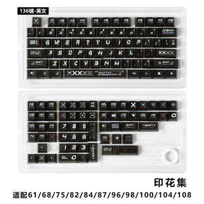 Counter Strike Print Stream Forged Carbon Transparent Cherry Keycaps
