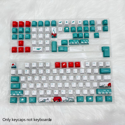 Coral Sea Cherry PBT Keycaps