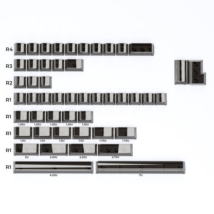 Womier DIY Blank Crystal Transparent Keycaps Set Of 49 Keys