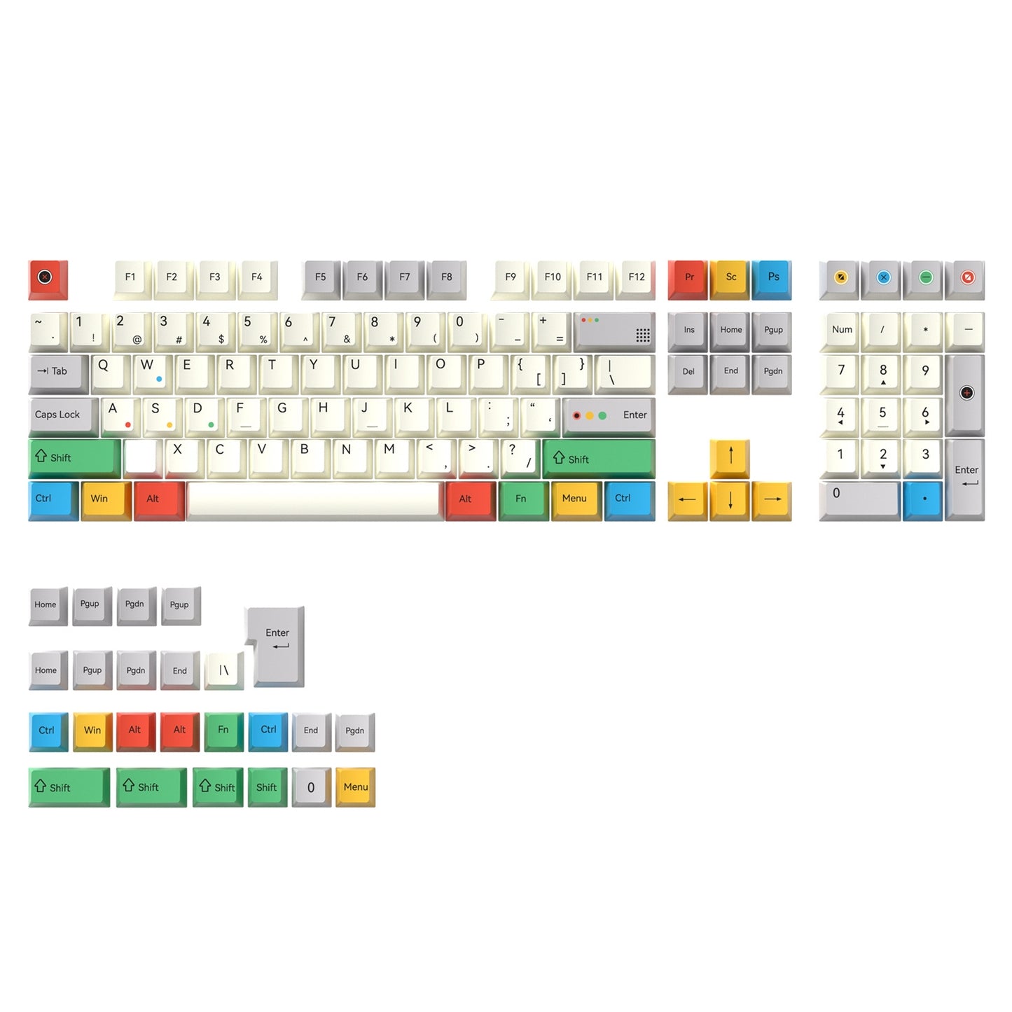 Traffic Lights Cherry Dye Sub PBT Keycaps