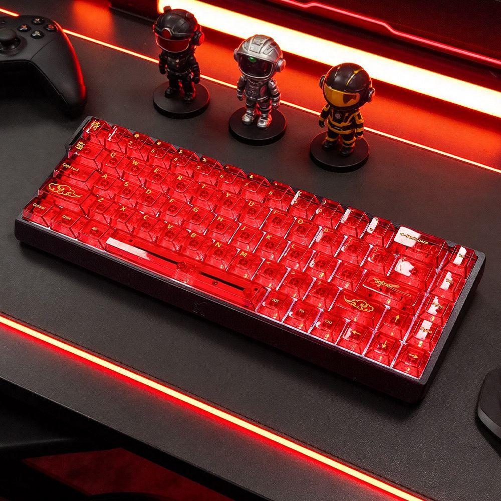 Red & Blue Samurai Transparent Cherry Keycaps