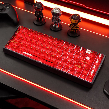 Red & Blue Samurai Transparent Cherry Keycaps