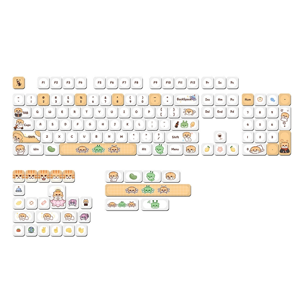 Chaos Kitties MOA PBT Keycaps Mac Compatible
