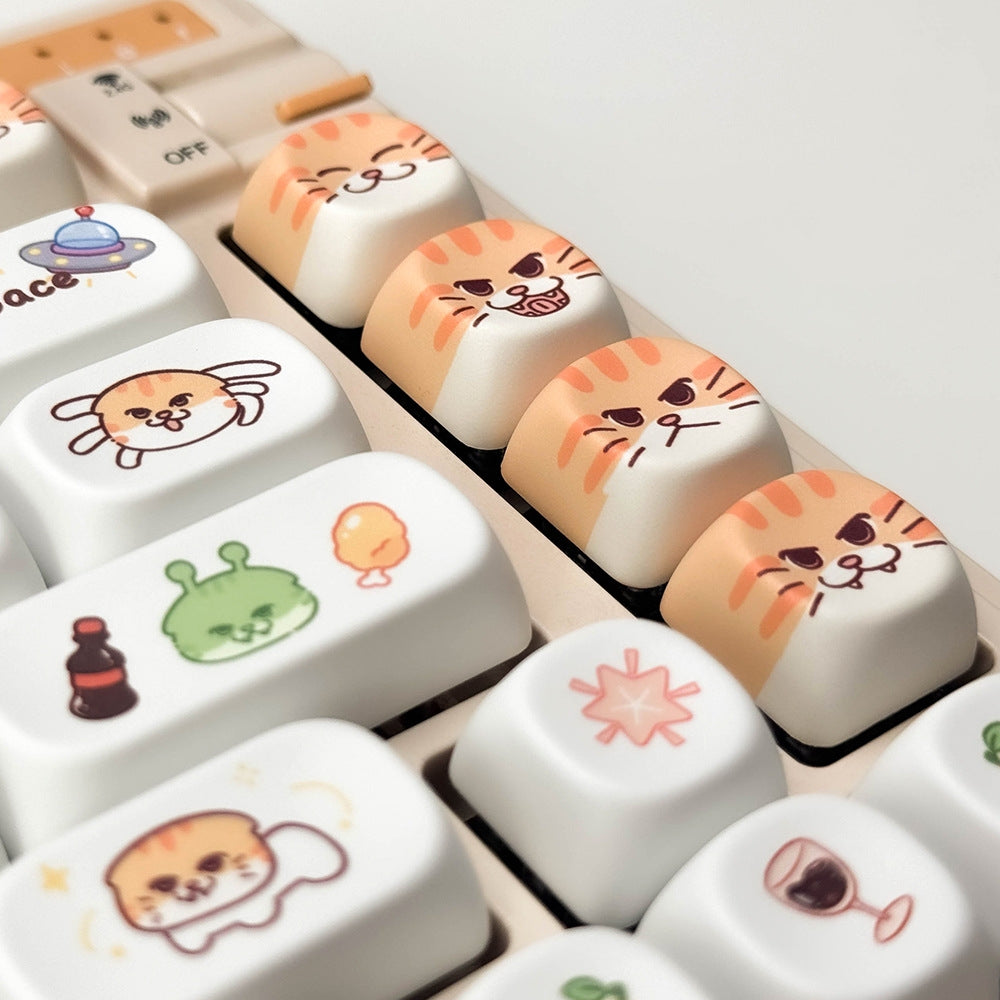 Chaos Kitties MOA PBT Keycaps Mac Compatible