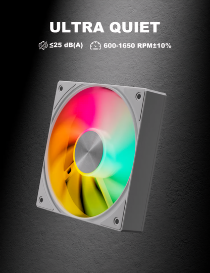 upHere 120mm Computer Case Fan 5v ARGB PC Fan with PWM 4-Pin Interface High Performance Cooling Low Noise for Enhanced PC Cooling