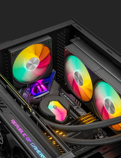 upHere 120mm Computer Case Fan 5v ARGB PC Fan with PWM 4-Pin Interface High Performance Cooling Low Noise for Enhanced PC Cooling