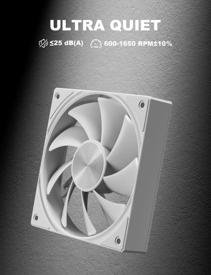upHere 120mm Computer Case Fan 5v ARGB PC Fan with PWM 4-Pin Interface High Performance Cooling Low Noise for Enhanced PC Cooling