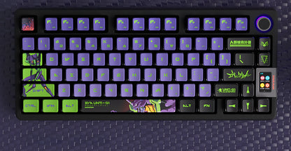 Eva Unit 01  PBT-PC OEM Bottom Backlit Pudding Keycaps