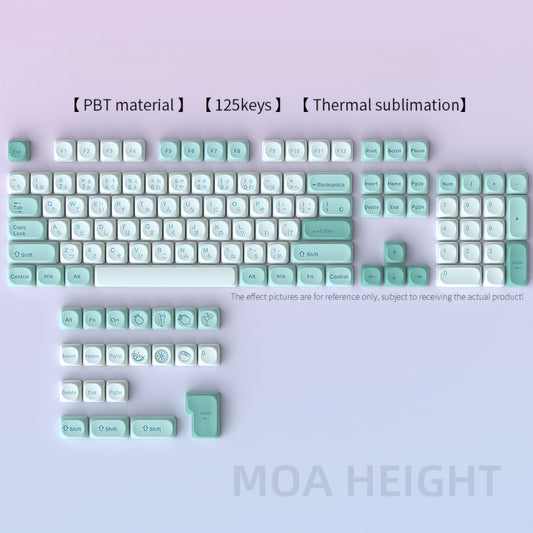 Mint Japanese Moa Profile PBT Keycaps