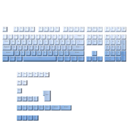 Top Backlit Blue White Gradient OEM Doubleshot PBT Keycaps