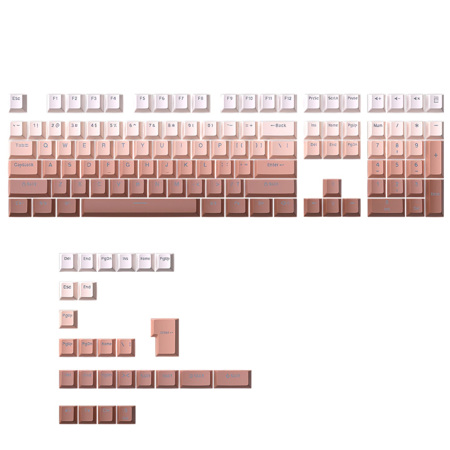 Top Backlit Copper OEM Doubleshot PBT Keycaps