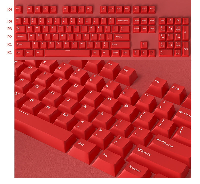 Red And White Cherry Doubleshot PBT Keycaps