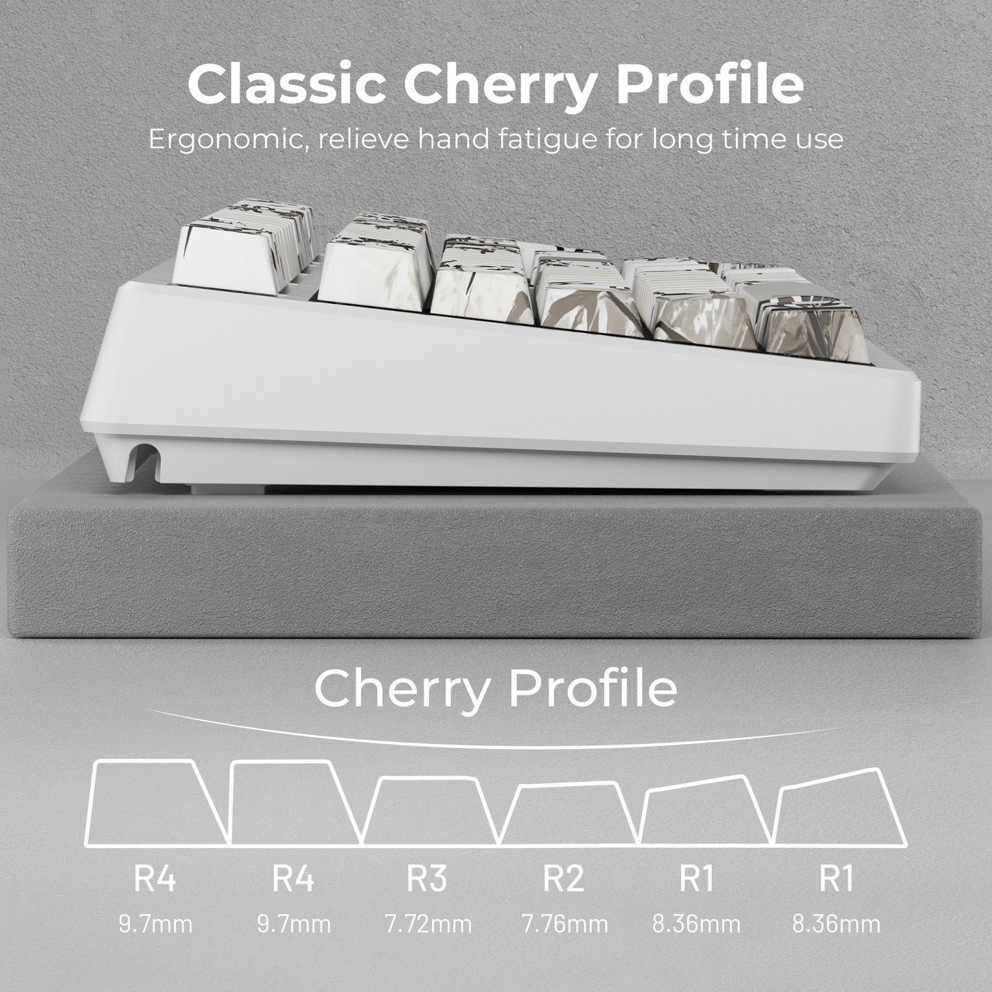 Bamboo Side Backlit Cherry Profile Double shot Dye-Sub PBT Keycap Set 131-Key