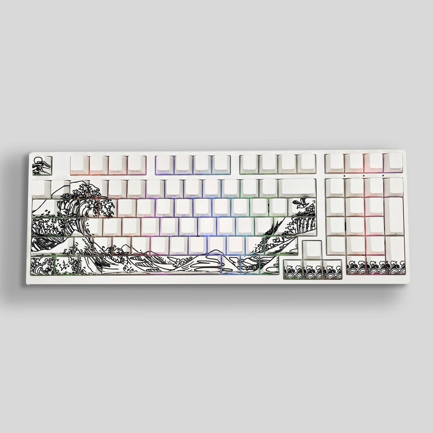 Great Wave Of Kanagawa Side Backlit Cherry Doubleshot Version 2