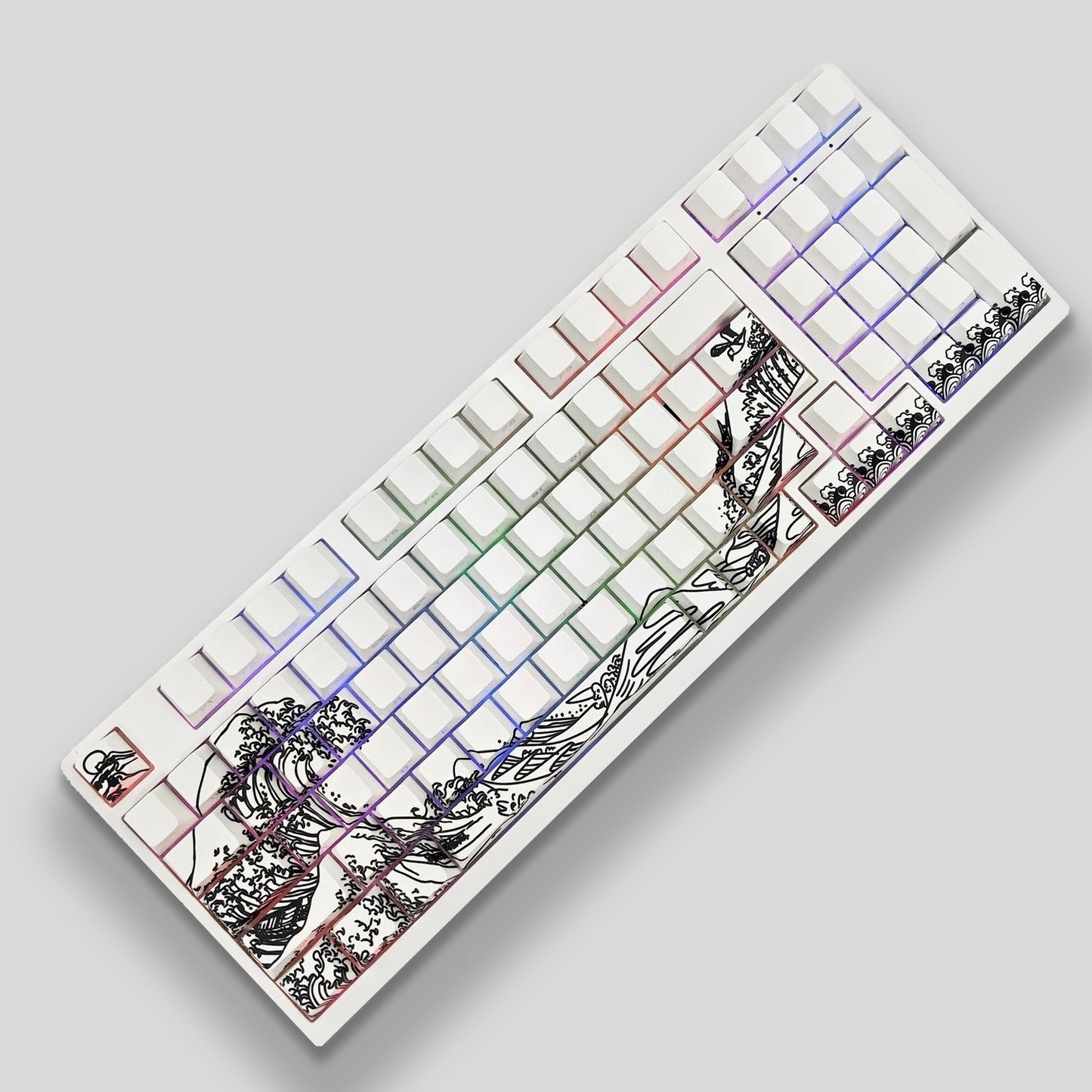 Great Wave Of Kanagawa Side Backlit Cherry Doubleshot Version 2