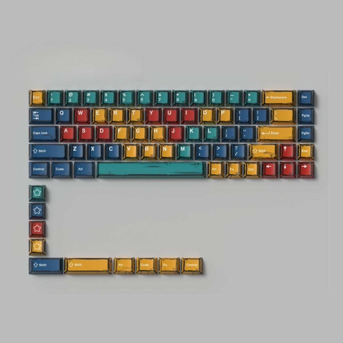 Manga Palette Comics Theme Cherry PBT 78 Mini Keycaps Version