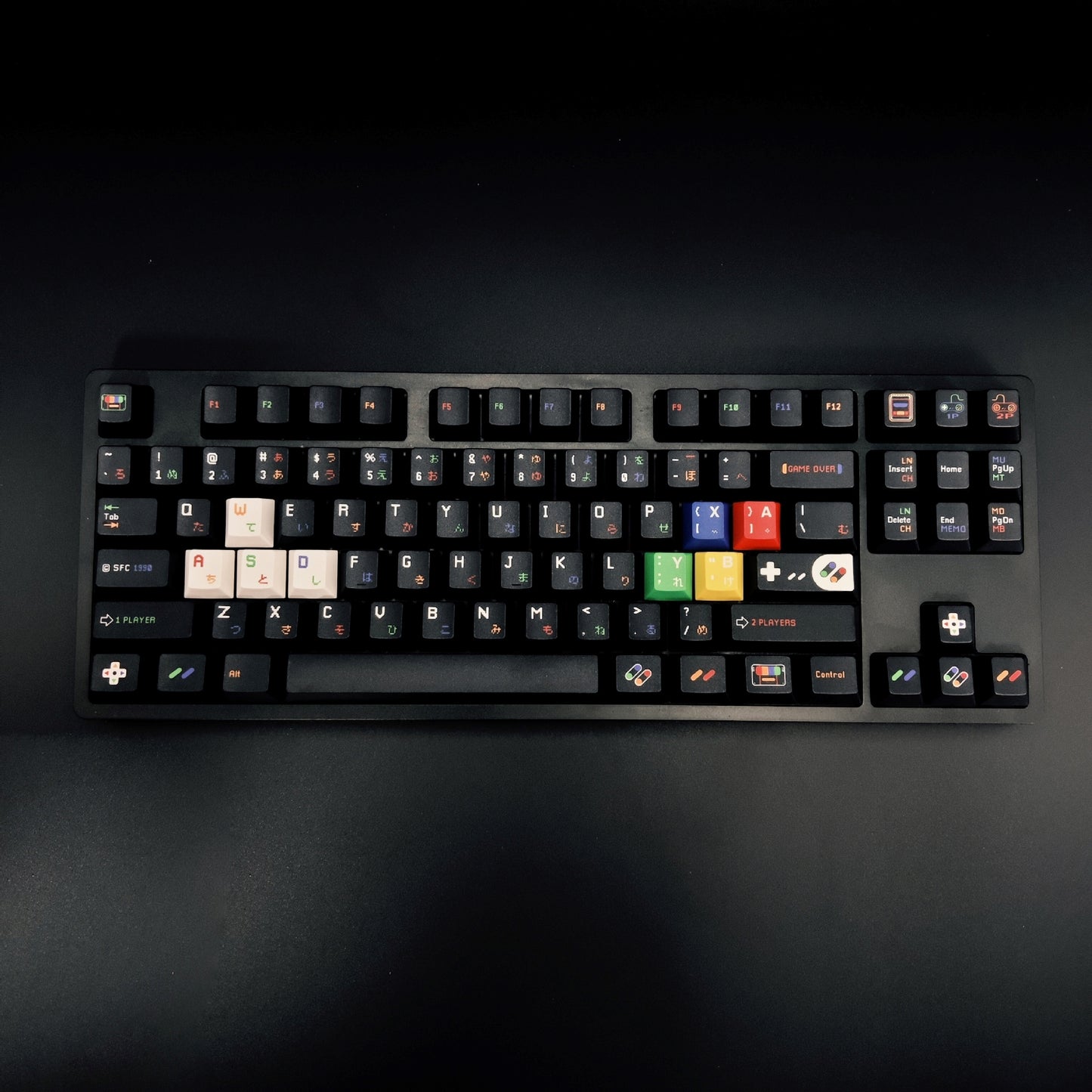 SFC 1990 Jet Black Inspired Dye Sub Quality PBT Keycaps