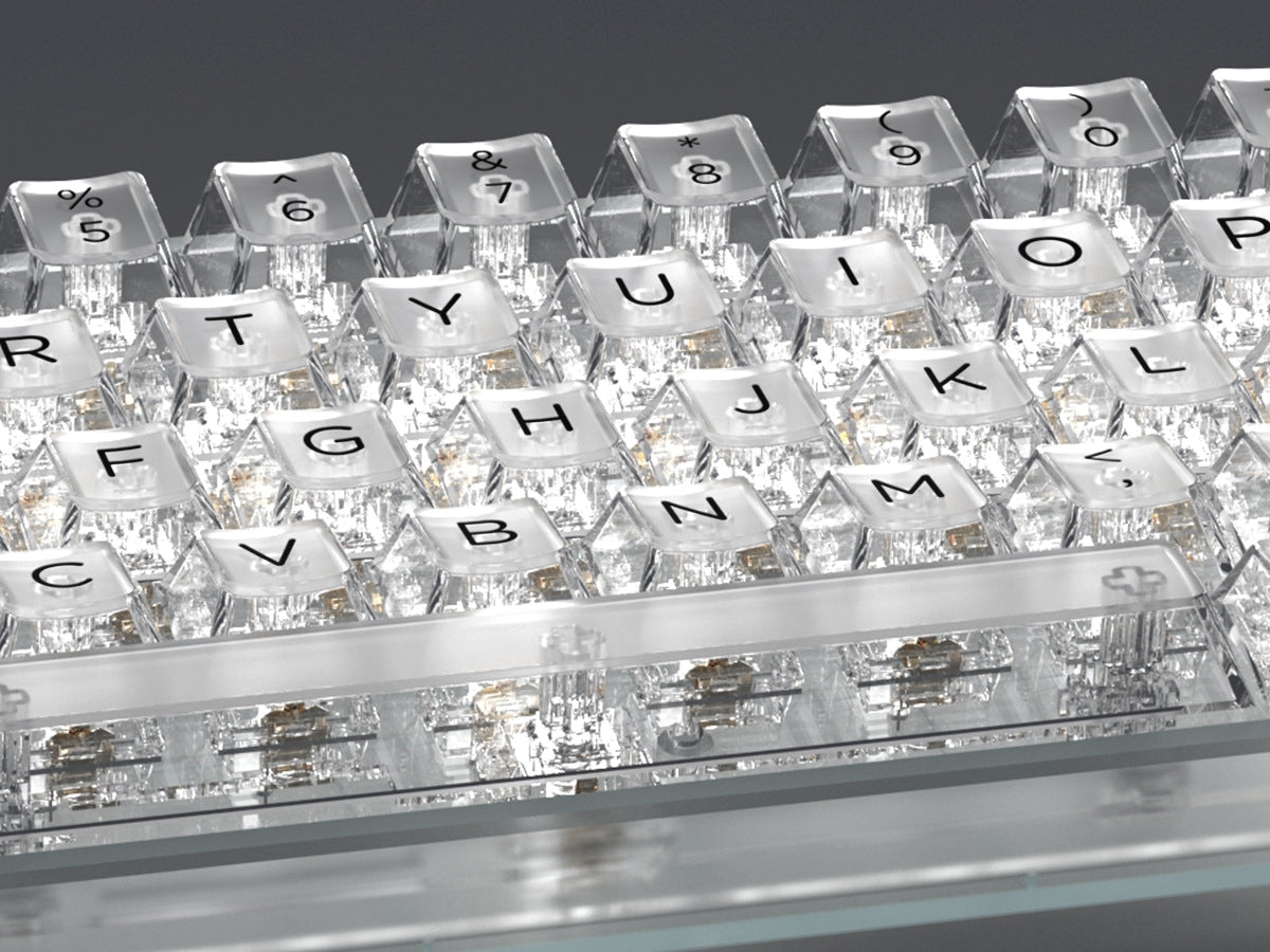 Clear Translucent Cherry Profile Keycap Full Set 140 Keys Mac Compatible