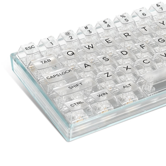 Clear Translucent Cherry Profile Keycap Full Set 140 Keys Mac Compatible