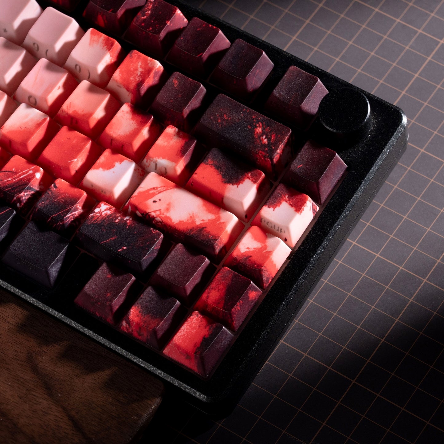 Red Samurai Knight Premium Side Backlit Cherry Doubleshot Keycaps With Keycaps