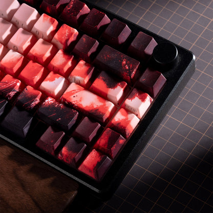 Red Samurai Knight Premium Side Backlit Cherry Doubleshot Keycaps