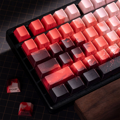 Red Samurai Knight Premium Side Backlit Cherry Doubleshot Keycaps