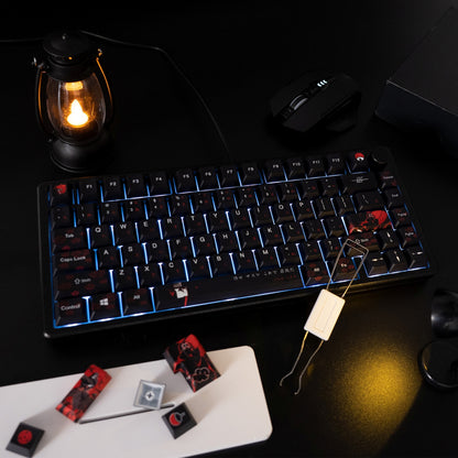 Naruto Uchiha Itachi Japanese Thick Cherry PBT Keycaps 1.7mm