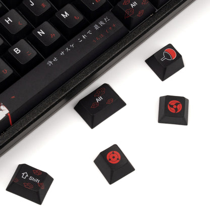 Naruto Uchiha Itachi Japanese Thick Cherry PBT Keycaps 1.7mm