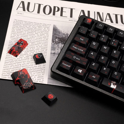 Naruto Uchiha Itachi Japanese Thick Cherry PBT Keycaps 1.7mm
