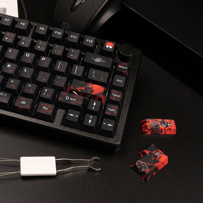 Naruto Uchiha Itachi Japanese Thick Cherry PBT Keycaps 1.7mm