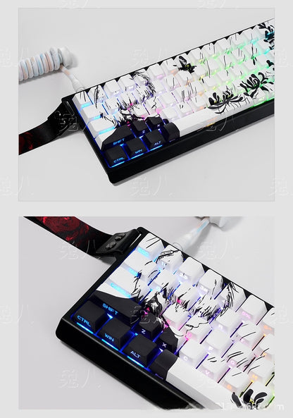 Tokyo Ghoul Jin Muyan Manga Series Side Backlit Cherry PBT Keycaps