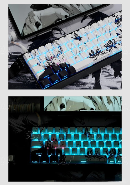 Tokyo Ghoul Jin Muyan Manga Series Side Backlit Cherry PBT Keycaps
