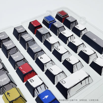 Comics Style Manga V3 Cherry PBT Keycaps
