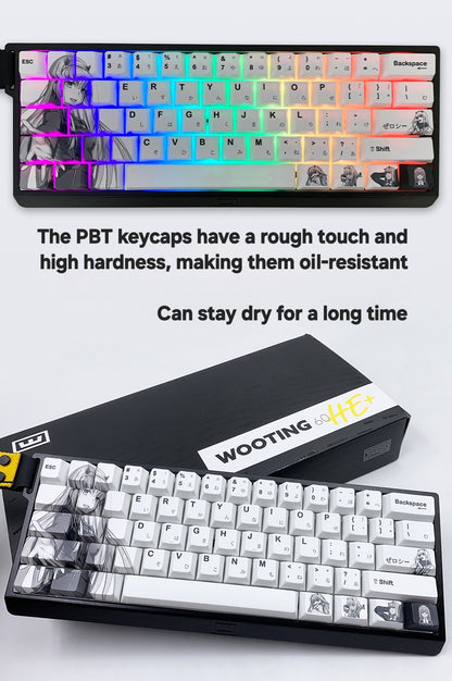 Zero Two Darling Cherry PBT Japanese High Quality Keycaps